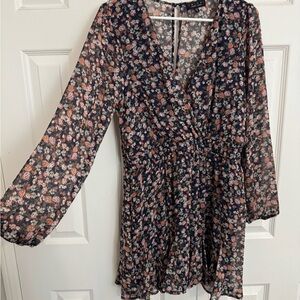 Trixxi Navy Floral Dress